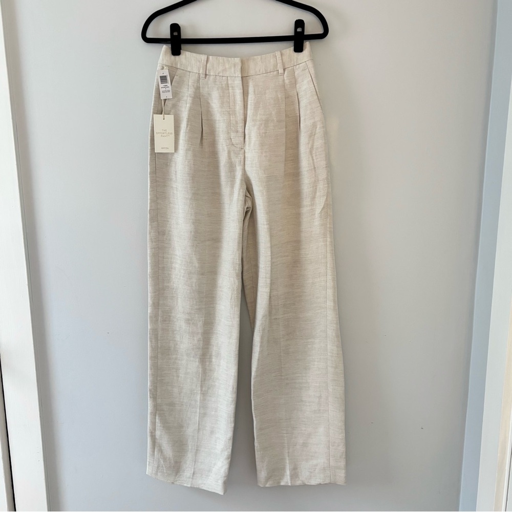 Aritzia The Effortless Pants - CruiseLinen in Natural Ecru - Picture 3 of 8